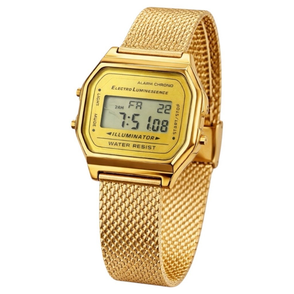 Relógio Digital Feminino Compacto com Estilo Clássico e Cronômetro em Oferta na Shopee