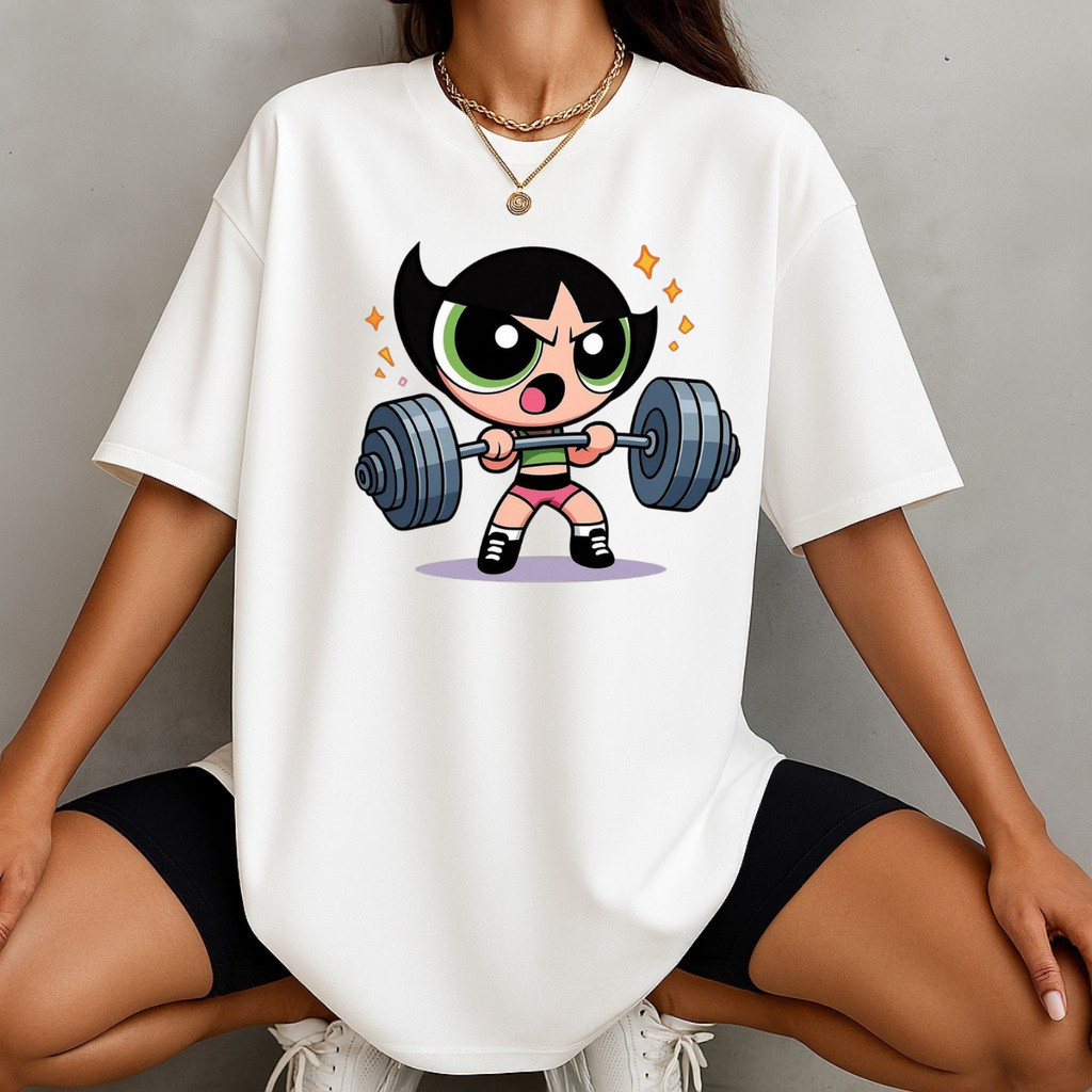 Camiseta Oversized Streetwear Meninas SuperPoderosas Docinho