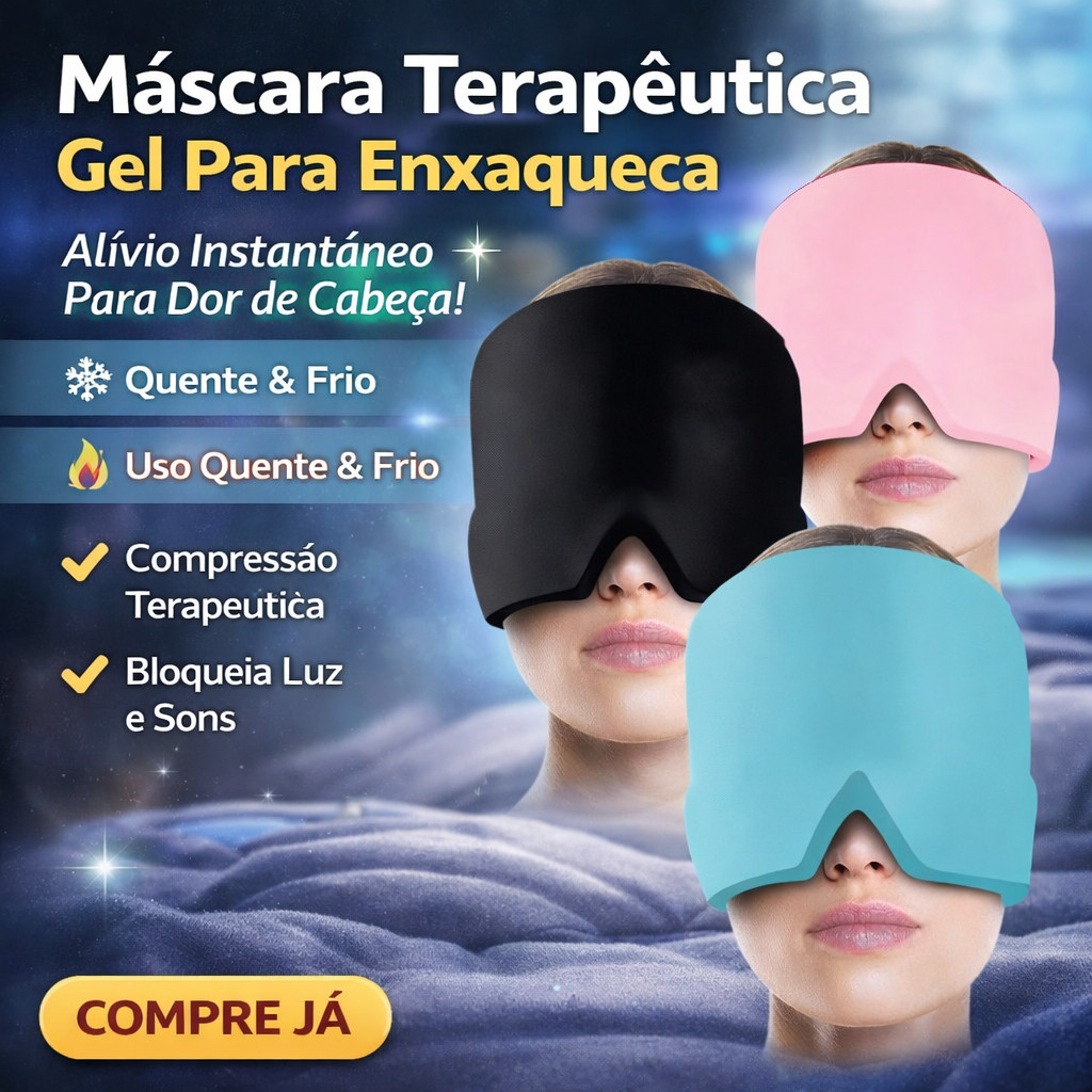 Touca Térmica De Gel Para Enxaqueca Alívio Dor De Cabeça E Sinusite Terapia Quente Frio