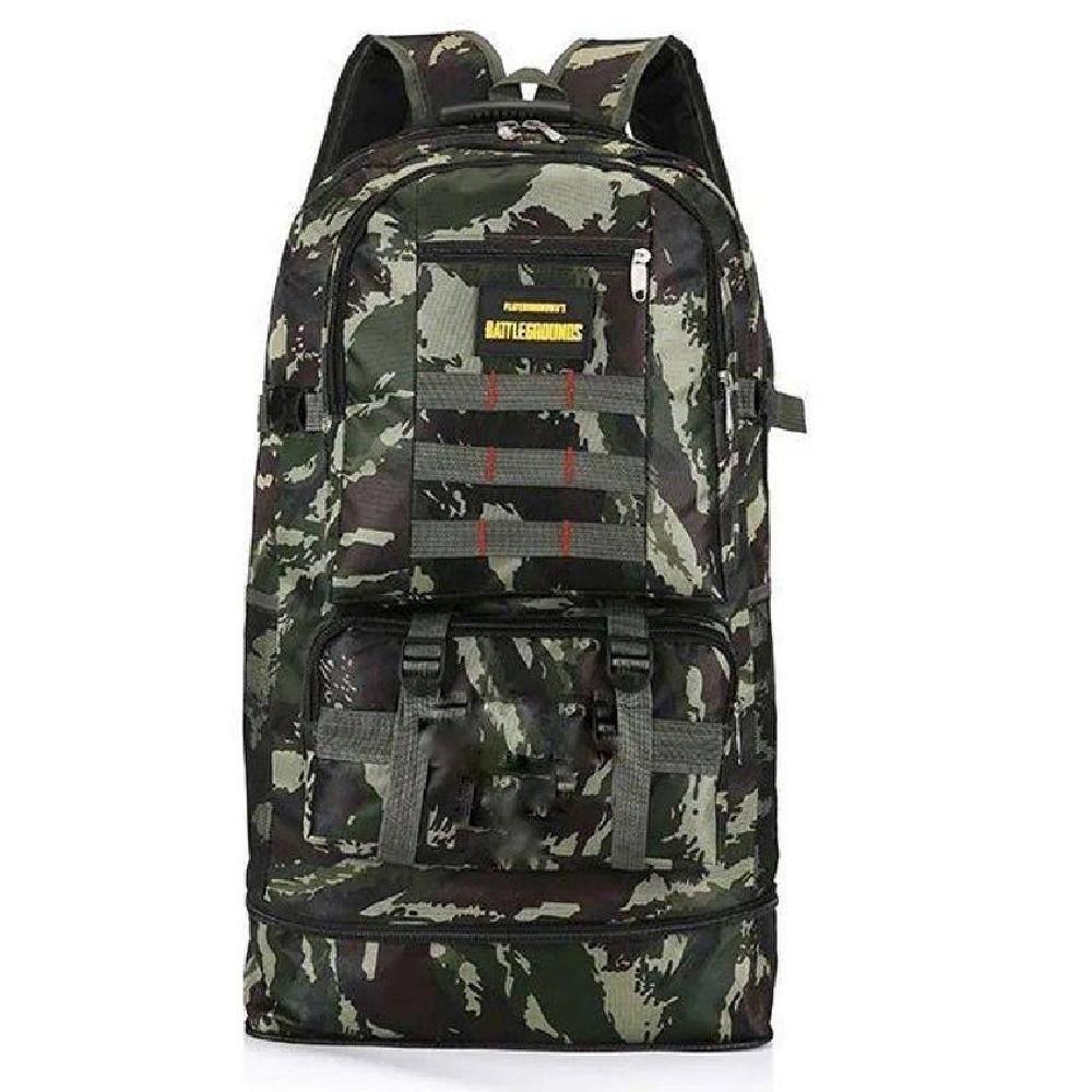 MOCHILA RESISTENTE IMPERMEAVEL CAMUFLADA GRANDE 5 BOLSOS CAMPING TRILHA AVENTURA VIAGEM