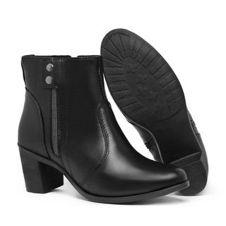 Bota Botinha Feminina Inverno Cano Curto Com Zipper - Oferta!!