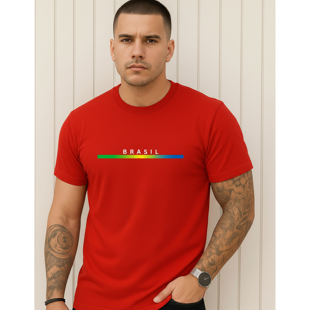 Camiseta Brasil Streetwear Malha 100% Algodão