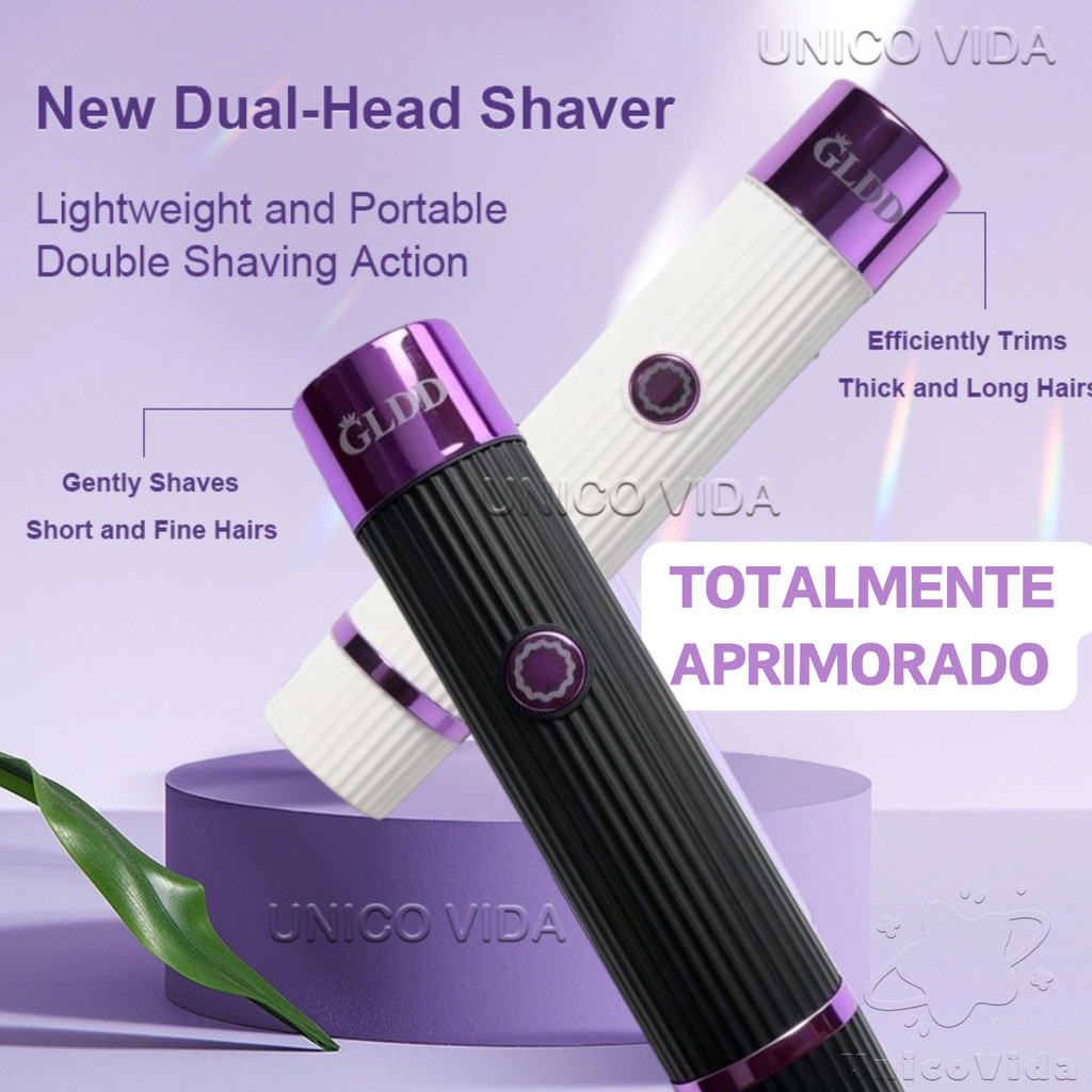 ✨NOVA Versão✨Depilador Eletrico Feminino Recarregável Removedor De Pelos Navalha Dupla em Oferta na Shopee