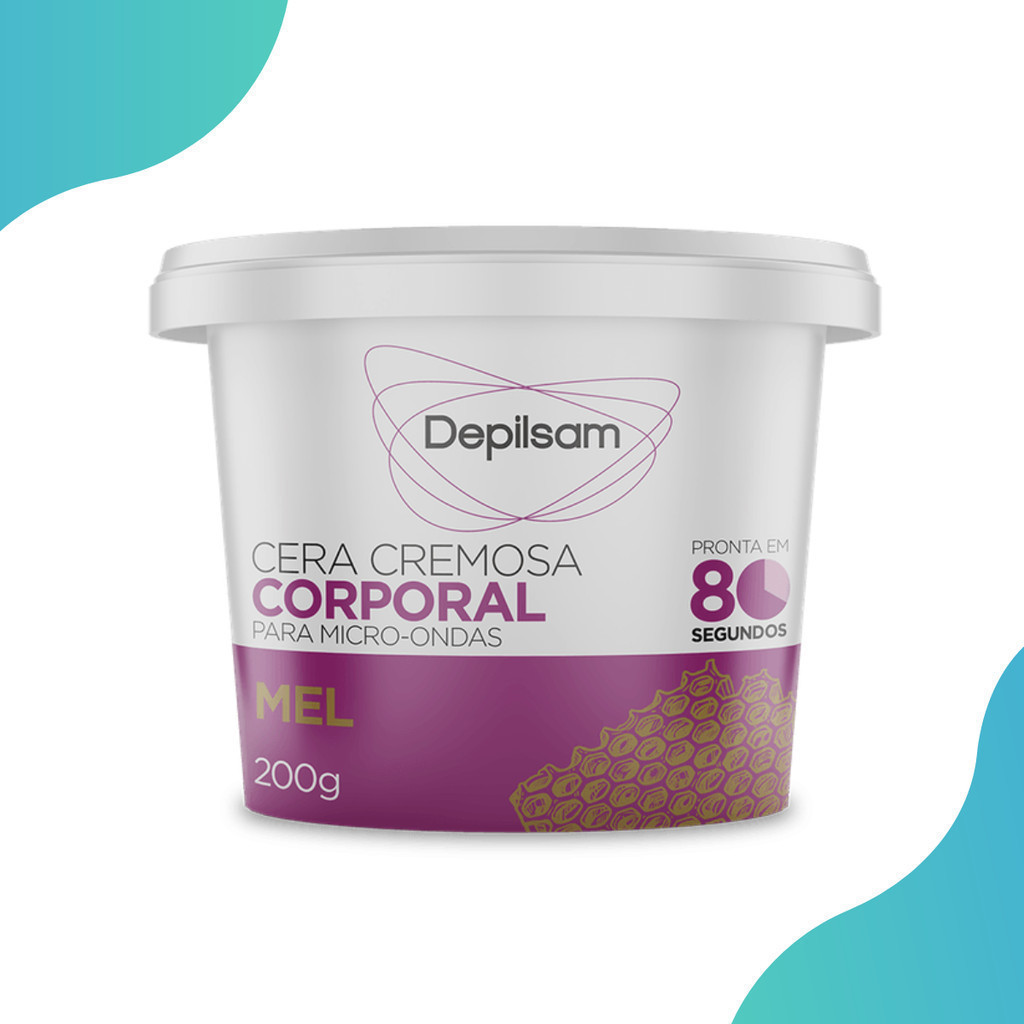 Cera Cremosa Mel Corporal Para Microondas Depilsam 200g