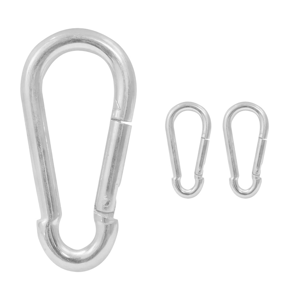 Kit Mosquetão Engate Rápido 3 Unid 140x12mm em Aço Inox 316