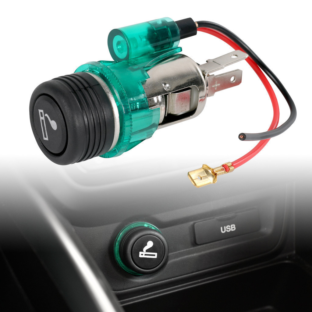 Acendedor tomada de carro Carregador Para Veículos 12v Verde OSCAR