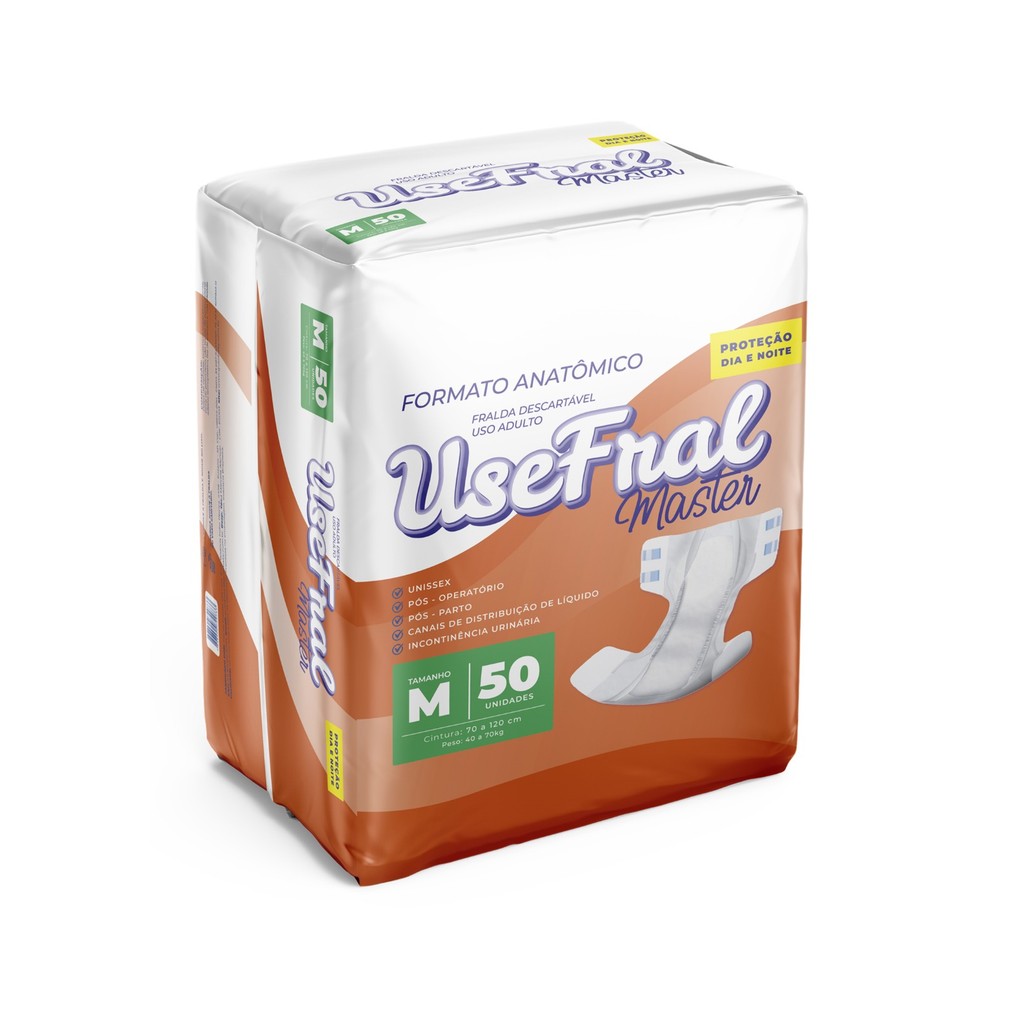 FRALDA GERIATRICA USEFRAL HIPER M C/50  - Entrega Rápida