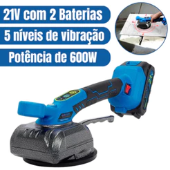 Máquina De Assentar Azulejos Porcelanatos Piso C/ Ventosa E Vibração + 2 Baterias