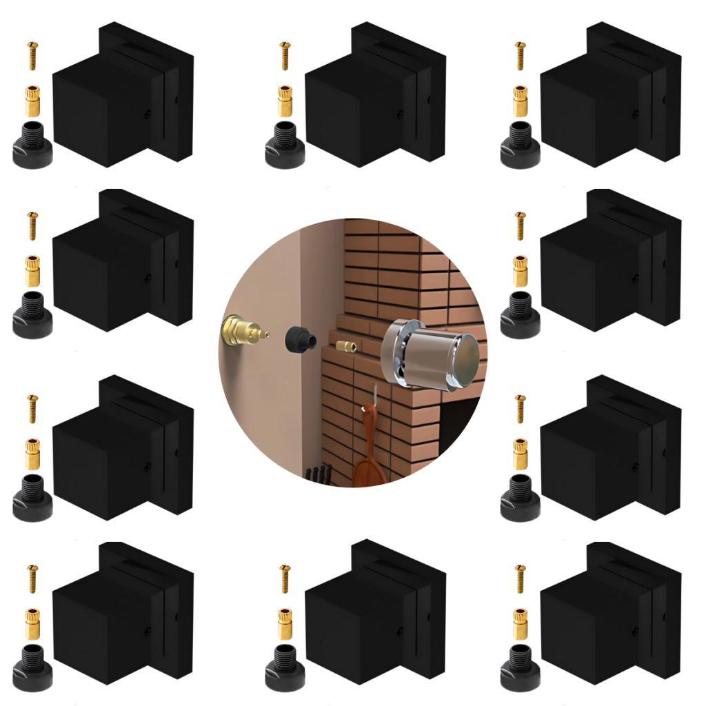 Kit 10 Acabamento Metal Para Registro Deca + Conversor de Registro Docol Para Deca - Preto/Fosco em Oferta na Shopee