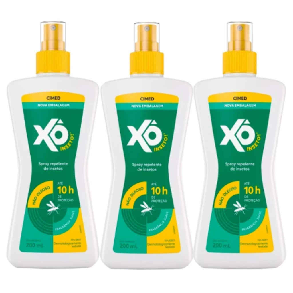 Kit Repelente 3 Xô Inseto 200ml Spray