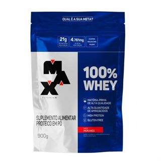 Whey Protein 100% Concentrado Max Titanium 900g Refil em Oferta na Shopee