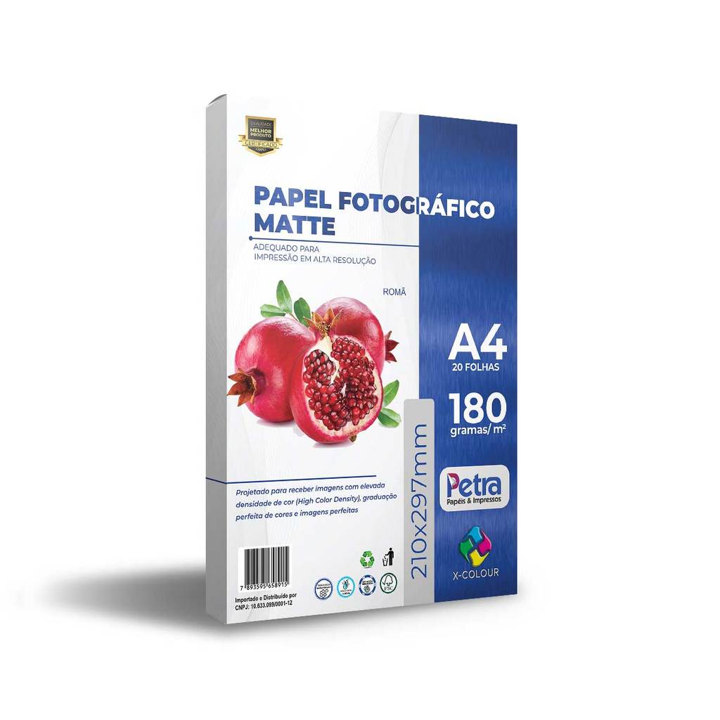 Papel Fotográfico Matte - X-Colour - A4 180g/m² - 20 Folhas em Oferta na Shopee