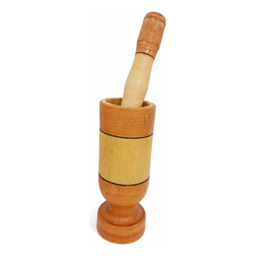 Pilao De Madeira grande 28 cm reforçado almofariz