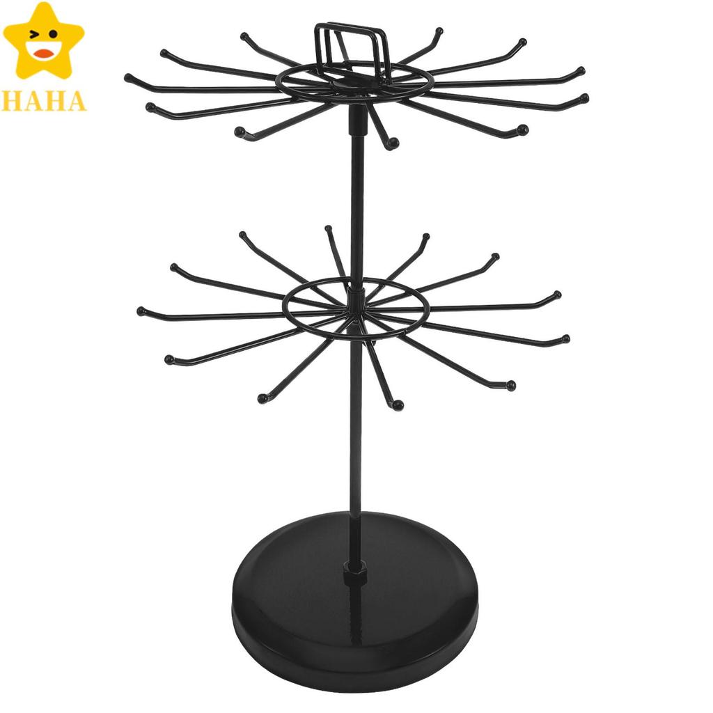 Porta-Joias Organizador De 2 Camadas 360 ° Suporte Giratório Para Colar , Cabide De Pulseira De Grande Capacidade Mulher