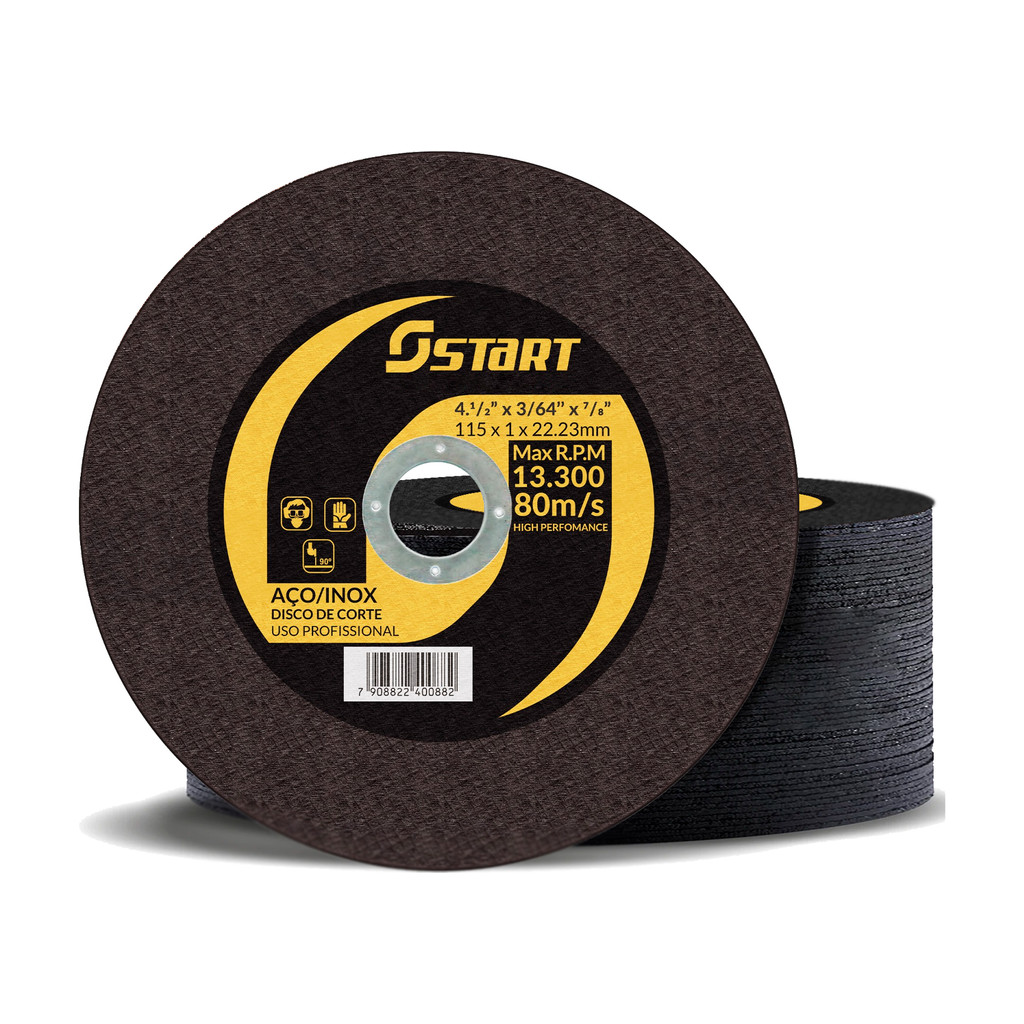 Kit 50 Disco de Corte Fino Aço Inox 4/1.2 x 1,0mm Start Esmerilhadeira em Oferta na Shopee