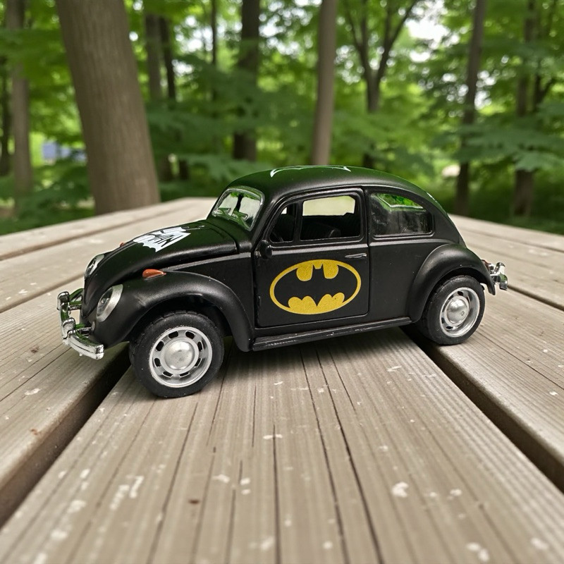 🦇🚗 kit Miniatura Fusca Batman Preto – Estilo Geek, Diversão e Colecionismo em Um Só Produto! 🚗🦇 vc