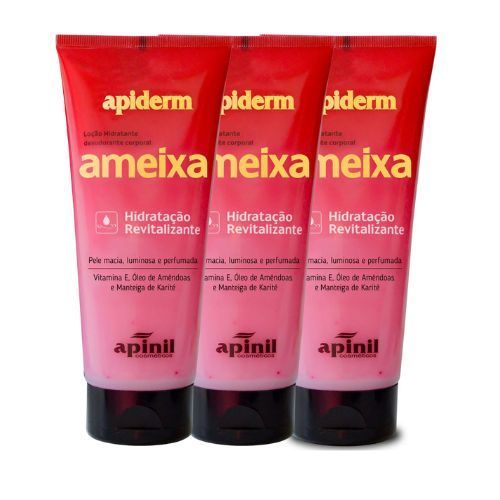 KIT 3 Hidratante Corporal AMEIXA Creme Loção 190g - Apinil SEX SHOP
