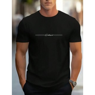 Camiseta Masculina Evangélica Gratidão Blusa Estampada Camisa 100% Algodão Básica