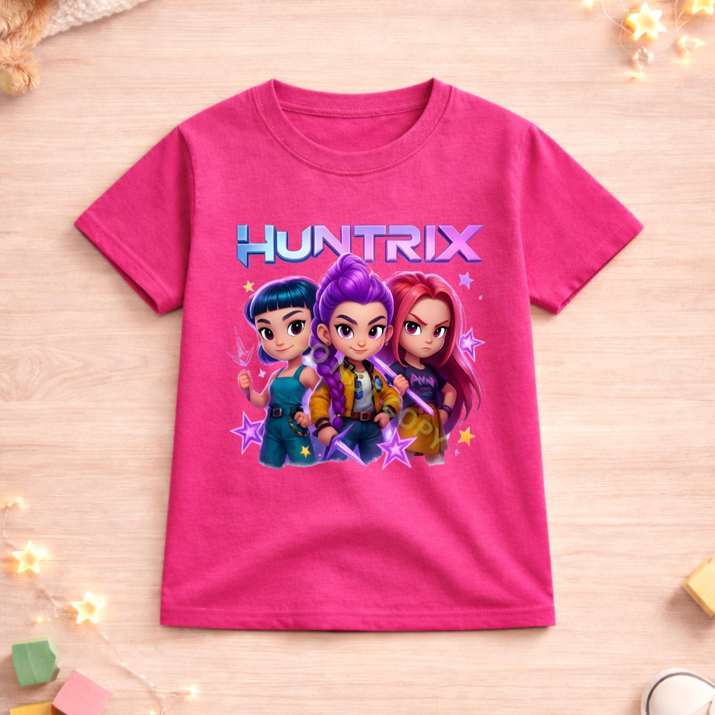 Camiseta Infantil Camisa Huntrix Guerreiras do Kpop Blusa Estampada Moda Kids 100% Algodão em Oferta na Shopee