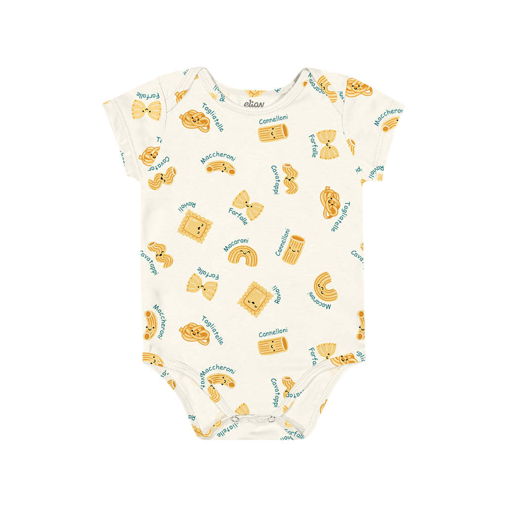 Body Bebê Menino Macarrão Elian Off White
