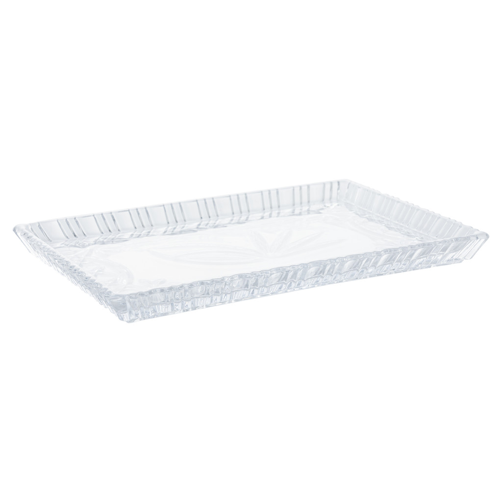 Travessa de Cristal Janine 29,5cm x 19,5cm - Lyor — imagem 2 de 2