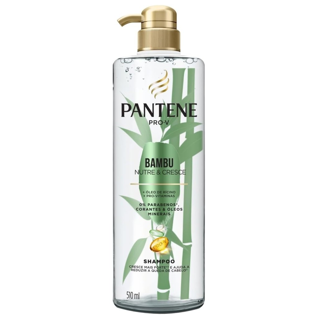 SHAMPOO PANTENE NUTRE E CRESCE BAMBU 510ML em Oferta na Shopee