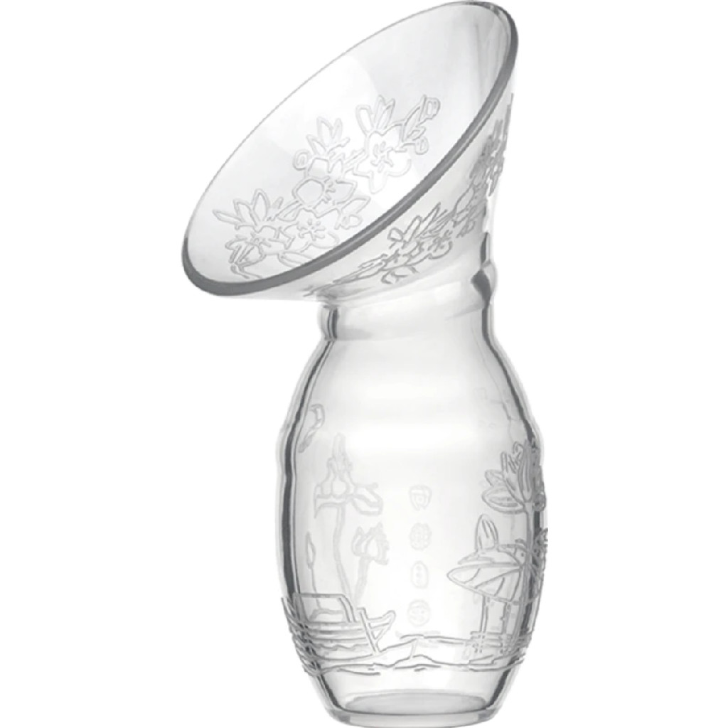 Copo Bomba Coletor De Tirar Leite Materno Extrator Manual Silicone Atoxico Bpa Free