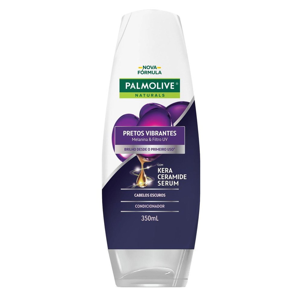 Condicionador Palmolive Naturals Pretos Vibrantes 350ml em Oferta na Shopee