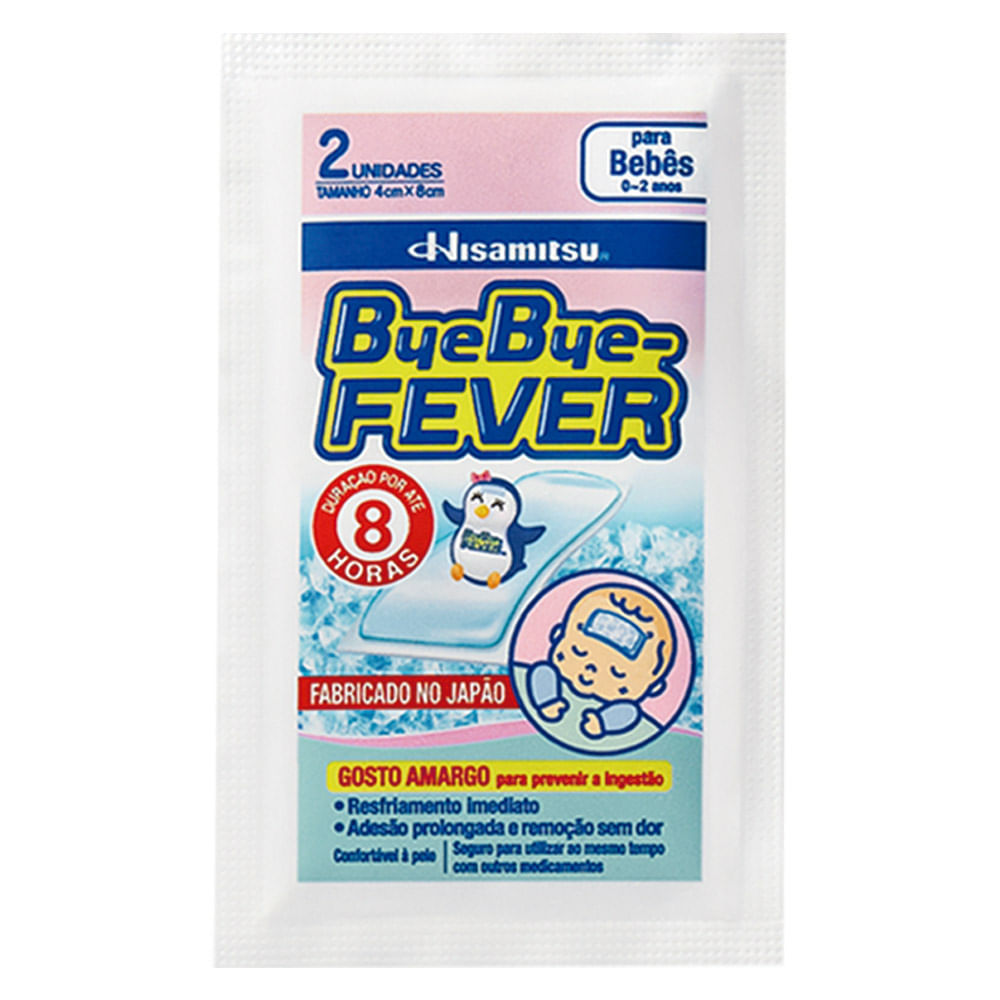 Adesivo para Alívio da Febre Bye Bye Fever Bebês 0 a 2 anos 2 unidades em Oferta na Shopee