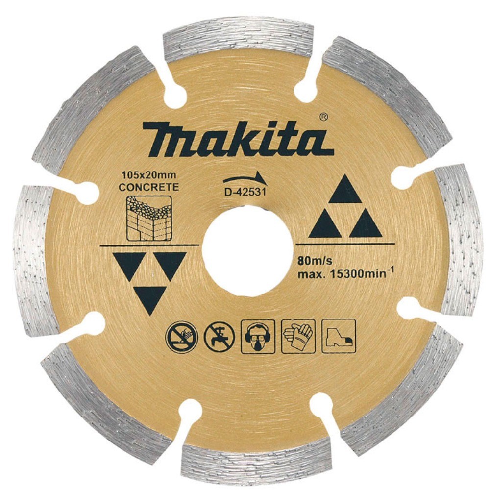 Disco diamantado segmentado 105 mm para concreto e alvenaria - D-42531 Makita