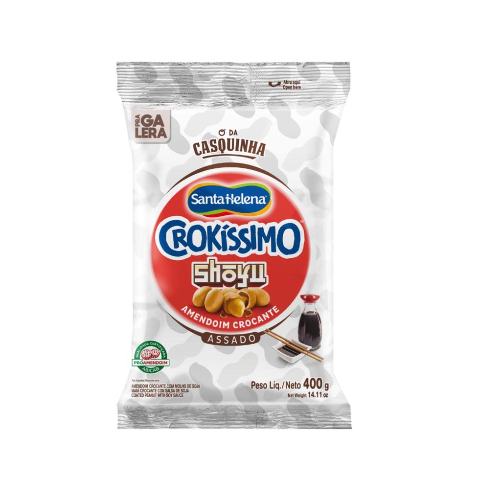 Amendoim Crocante Crokissimo SHoyu Pacote com 400g em Oferta na Shopee