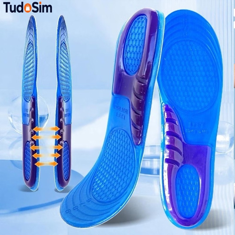 Par De Palmilha Ortopédica Gel de Silicone para Dores nos Pés Anti Impacto para Sapato em Oferta na Shopee