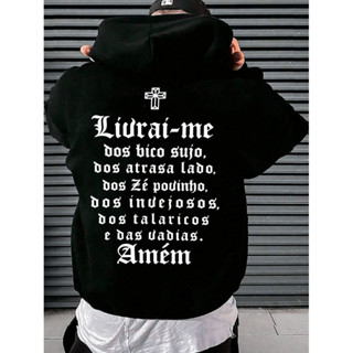 Blusa de Frio Masculino Moletom Racionais Mcs Oração Rap Mano Brown Casaco com Capuz em Oferta na Shopee