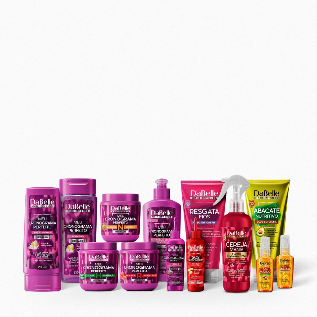 Super Kit Meu Cronograma Perfeito DaBelle Hair - 13 Produtos