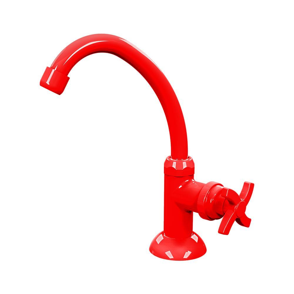 TORNEIRA DE MESA PARA LAVATÓRIO COLORS QUADRISETA - VERMELHA em Oferta na Shopee