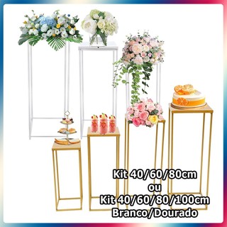 Suporte de coluna quadrada para festa, expositor de flores de casamento, 40/60/80/100cm, decoração de igreja