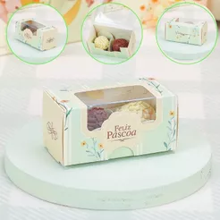 50 CAIXAS P/ 2 DOCES PÁSCOA EMBALAGEM FLORIR 5474 ( PASCOA JANGO 2026 )