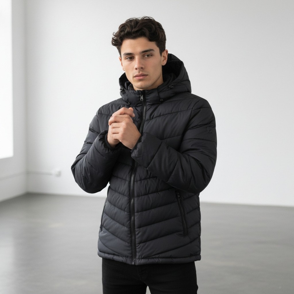 Jaqueta Bobojaco Grossa Nylon Forrada Safira Inverno Masculina do M ao EG