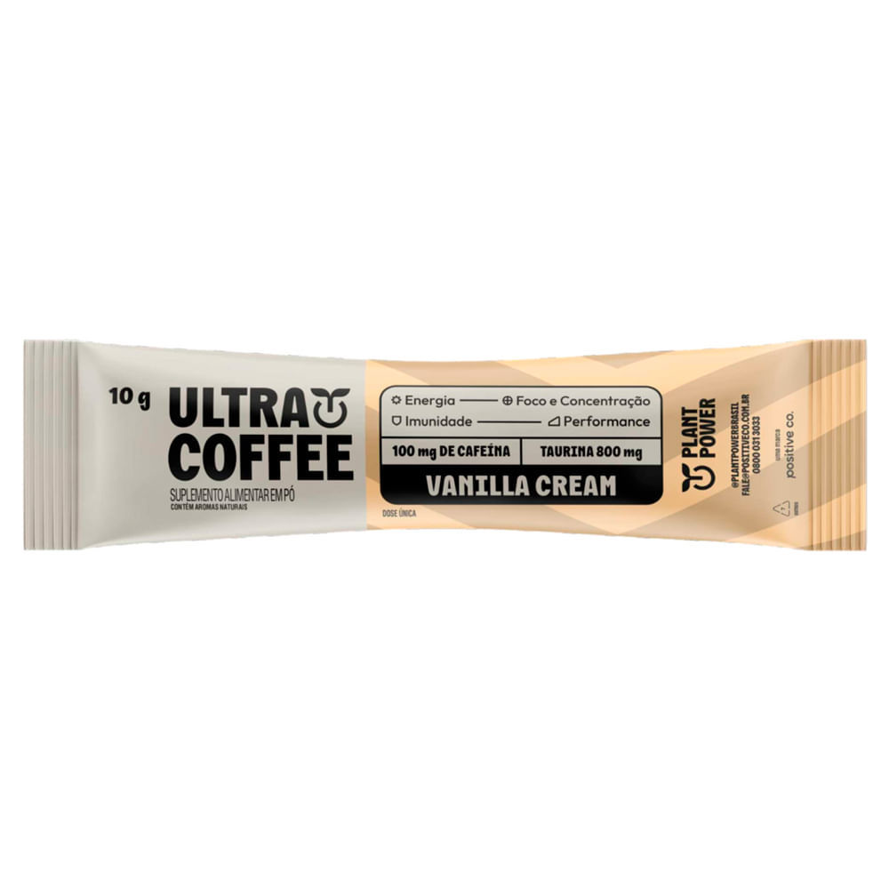 Ultra Coffee Plant Power Sabor Vanilla Cream Sachê 10g em Oferta na Shopee