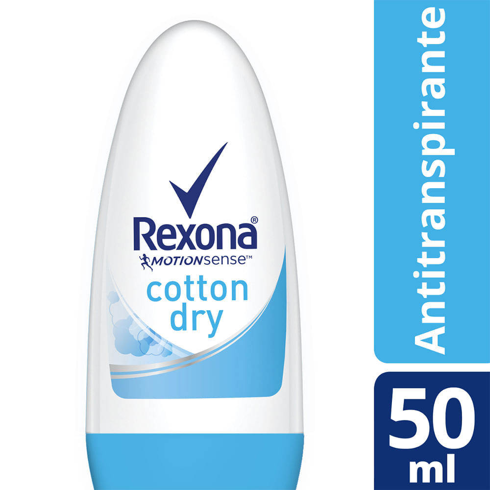 Desodorante Antitranspirante Rexona Cotton Dry Roll-on com 50ml em Oferta na Shopee