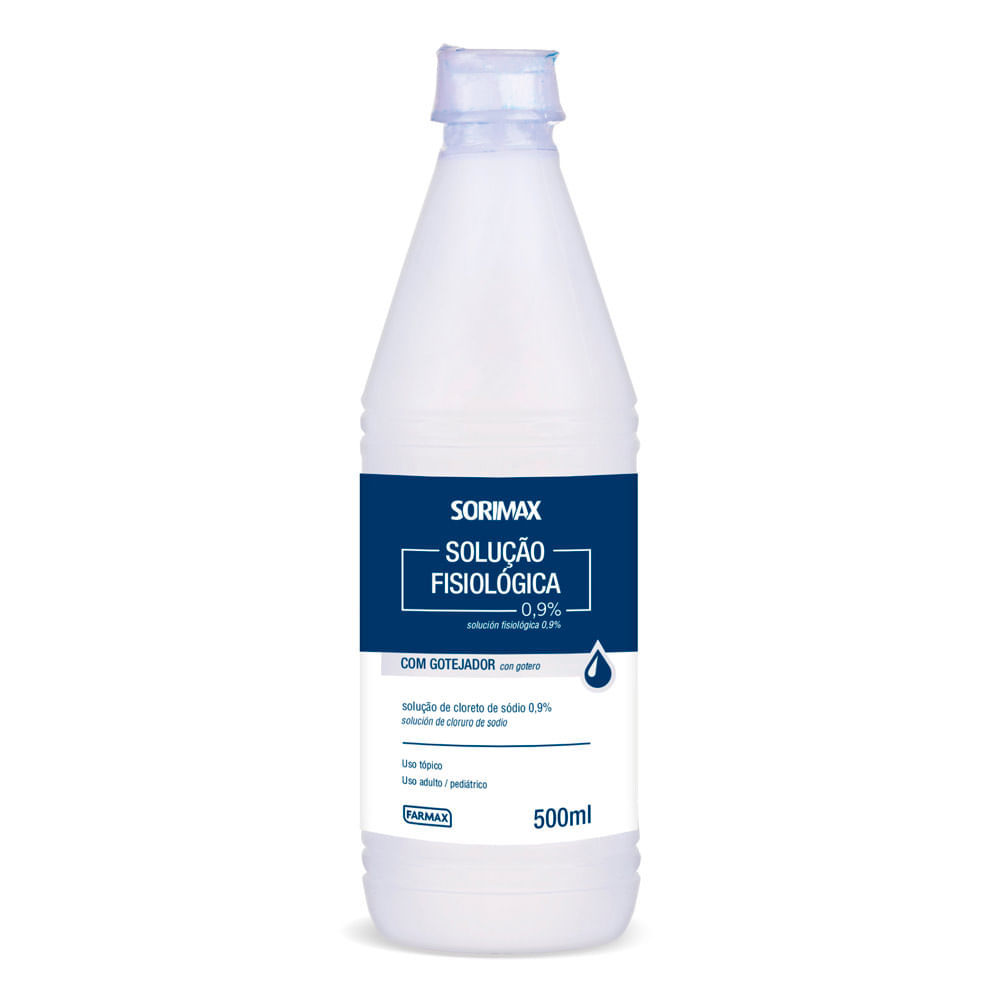 Soro Fisiológico 0,9% Sorimax Farmax com 500ml em Oferta na Shopee