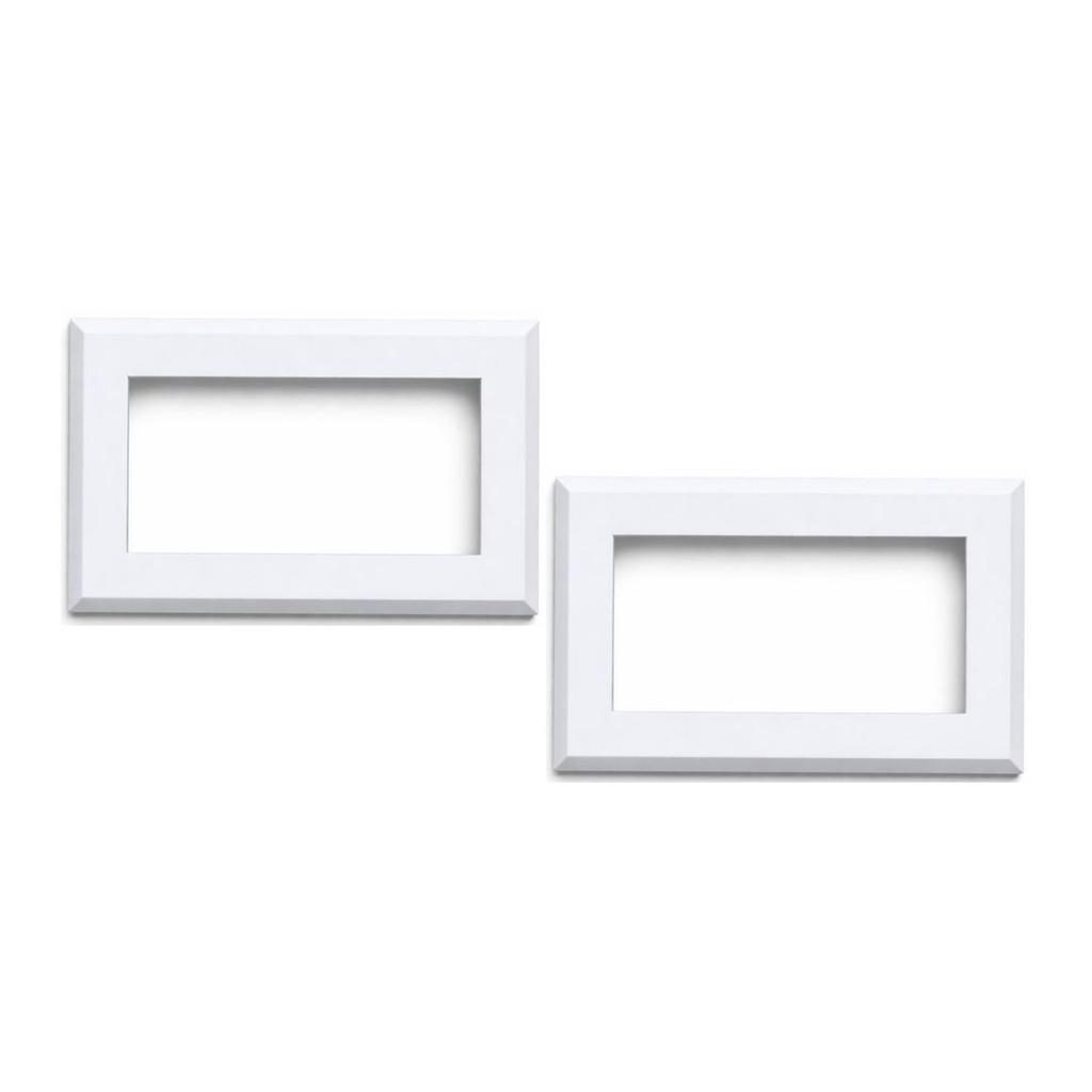 Canopla Nylon Acabamento Tubo Corrimão Guarda Corpo Retangular 100x50mm 4x2 Pol Branca KIT 2/UN