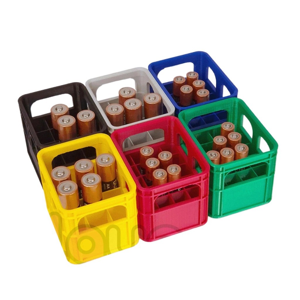 Organizador de Pilhas AA AAA caixa case mini Engradado de Bebidas 2 Unid