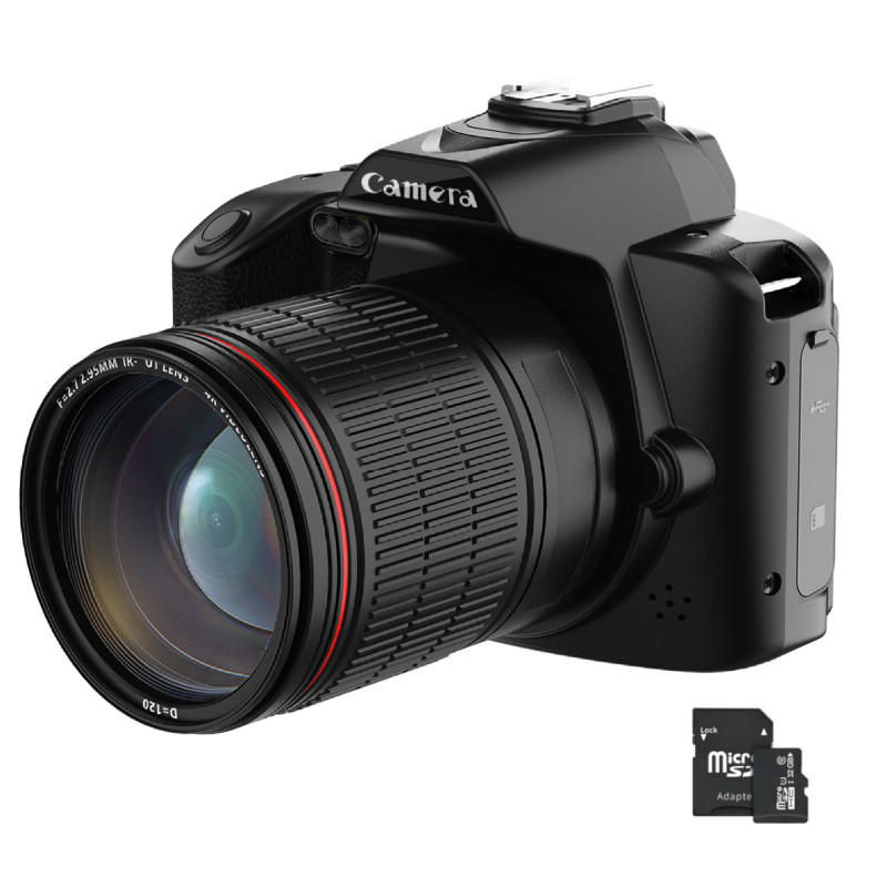 Câmera Digital D5 WiFi DSLR 4K Dual Camera 64MP | Câmera de Vídeo com Beleza e Visão Noturna