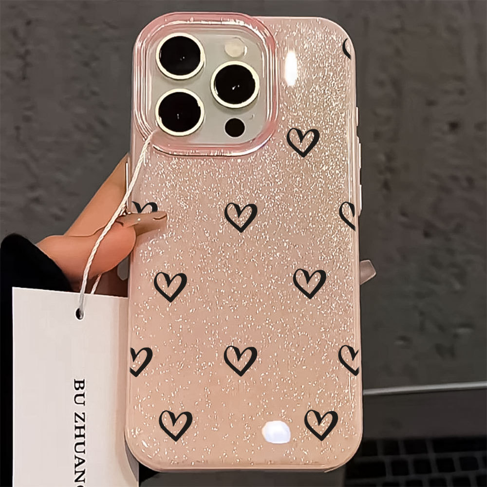 Amor Capa Coração Capinha Para Samsung Galaxy A16 S25 S26 A03 A05 A15 A17 A32 A34 A36 A56 S20 S21 S23 S34 FE ULTRA Shimm