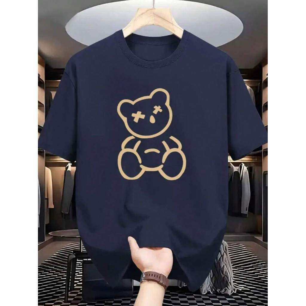 Camiseta Masculina Streetwear Camisa Casual Estilosa Academia Estampada 100% Algodão