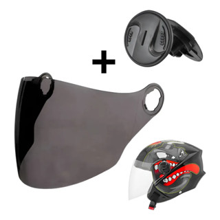 Viseira Fumê Capacete New Liberty 3 + Botão Reparo Protork em Oferta na Shopee