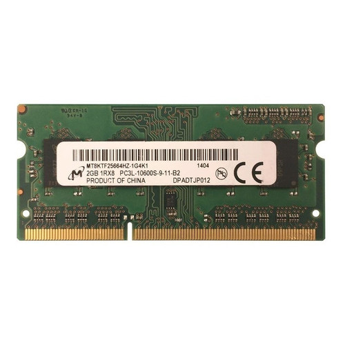 Memória Notebook 2gb 1rx8 Pc3l-10600s Mt8ktf25664hz-1g4k1 Micron