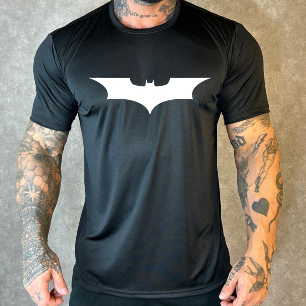 Camiseta Dry Fit Batman Dryfit 100 % Qualidade conforto tecnologia dryfit academia dia a dia