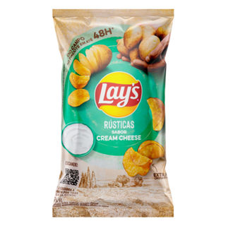 Batata Lays Rústicas Sabor Cream Cheese 68g em Oferta na Shopee